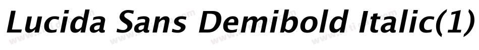 Lucida Sans Demibold Italic(1)字体转换